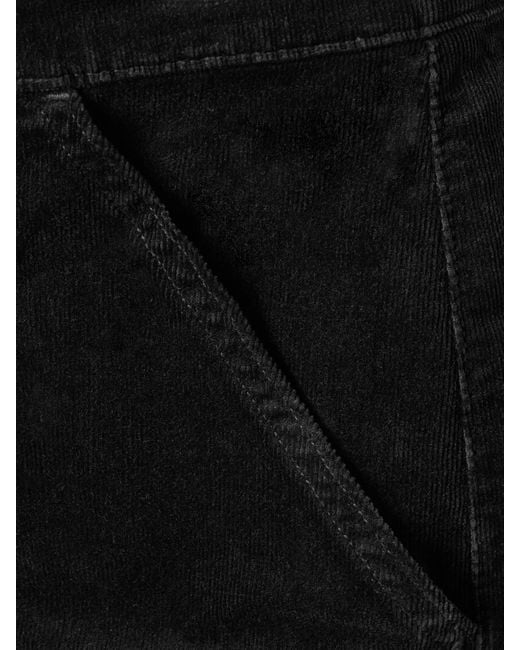 Citizens of Humanity Black Marcelle Cargohose Mit Weitem Bein Aus Cord Aus Einer Baumwollmischung