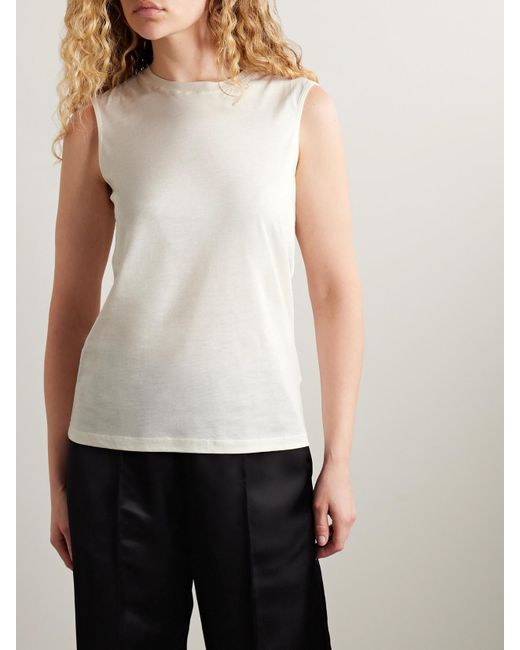 Joseph White Tanktop Aus Jersey Aus Einer Baumwoll-Seidenmischung