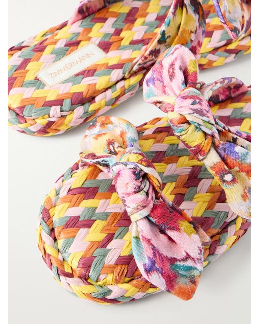 Zimmermann Multicolor Carousel Woven Slides