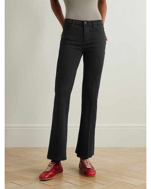FRAME Black The Icon Low-Rise Bootcut Jeans