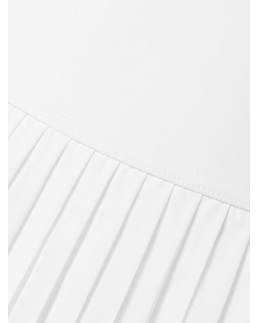 Alo Yoga White Grand Slam Tennis-Rock Aus Airlift-Material Mit Plissee