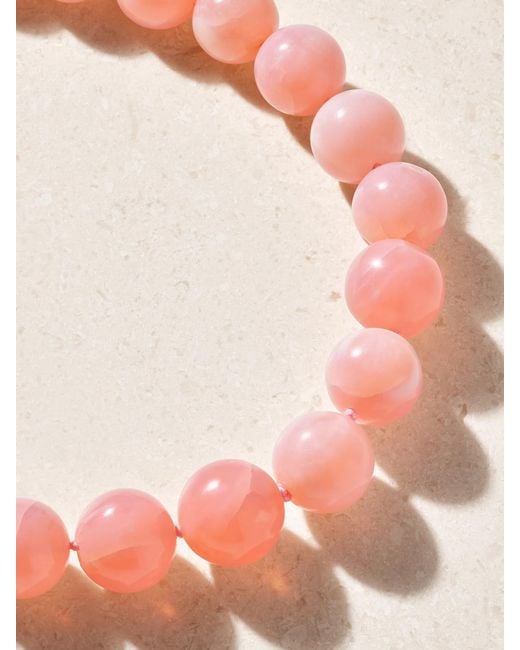 JIA JIA Pink Oracle 14-Karat Opal Beaded Necklace