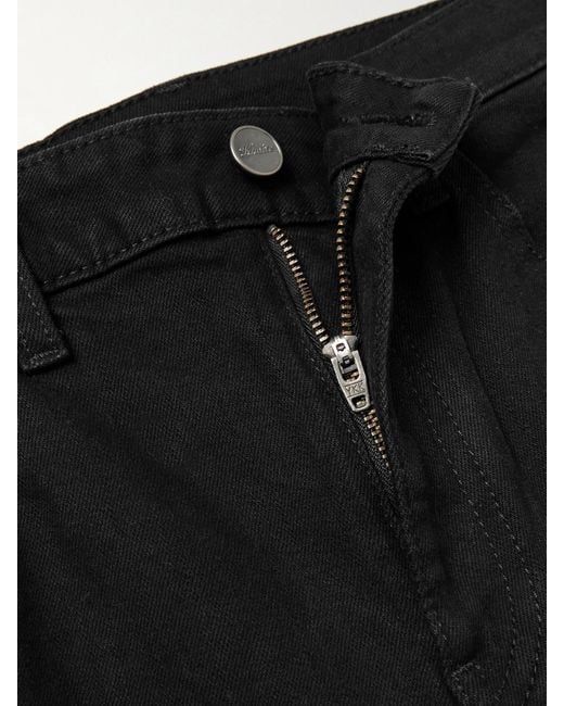 Khaite Black Vivian Mid-Rise Slim-Leg Jeans