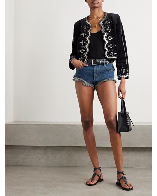 Isabel Marant Black Elody Knotted Jersey Tank