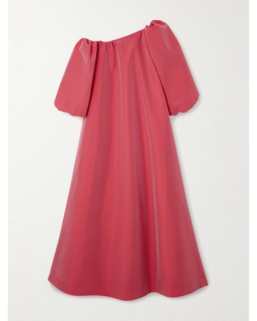 BERNADETTE Pink Nathalie Off-The-Shoulder Taffeta Gown