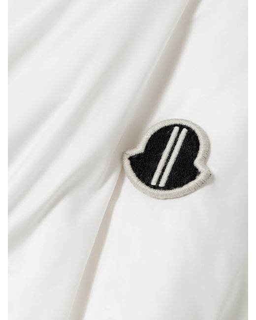 Rick Owens White Moncler Cyclopic Oversized-Daunenjacke Aus Gestepptem Shell Mit Applikation