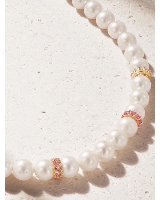 Sydney Evan Natural 14-Karat, Sapphire And Pearl Necklace