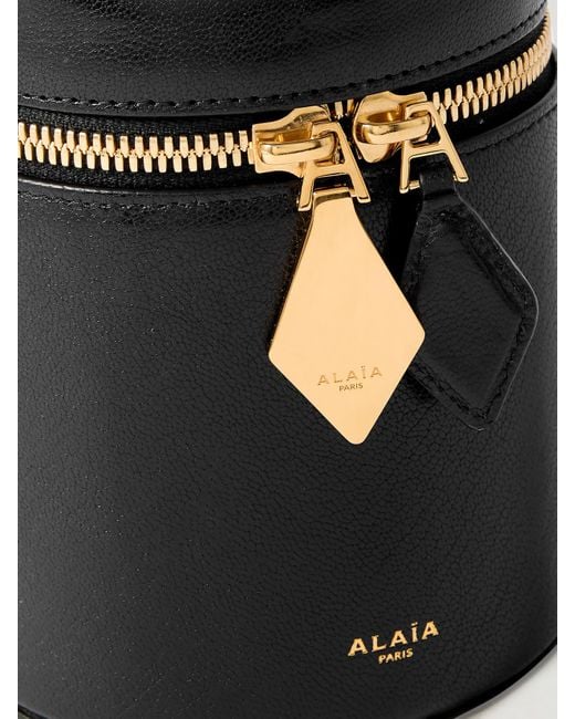 Alaïa Black Cylindre Vanity Kleine Tote Aus Leder