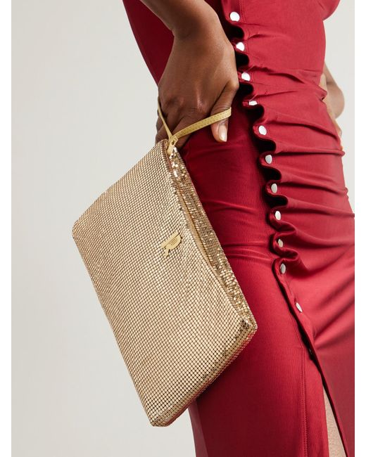 Rabanne Natural Clutch Aus Metall-Mesh