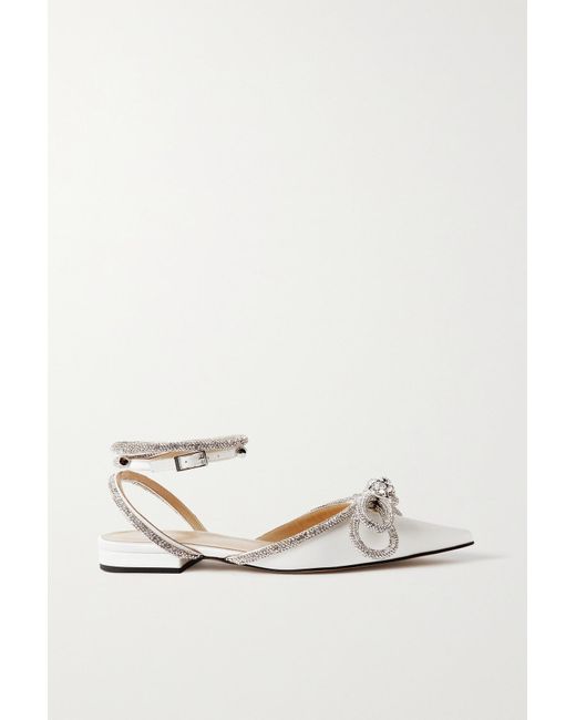 satin pointed toe flats