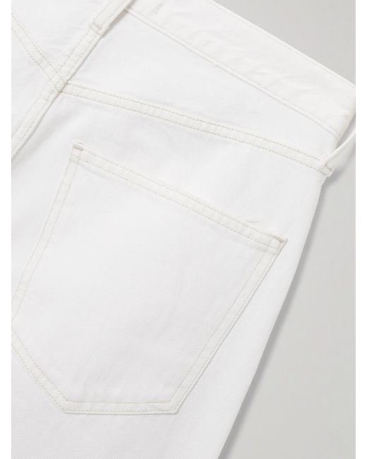 Agolde White Low Curve Halbhohe Jeans Mit Weitem Bein