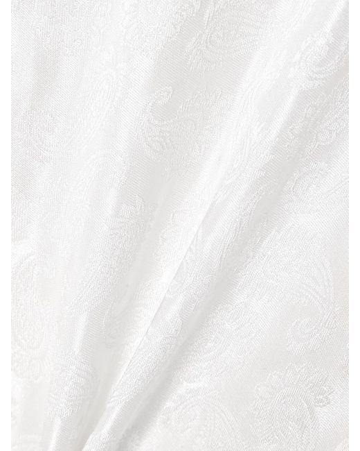 Isabel Marant White Reana Lace-Trimmed Satin-Jacquard Mini Skirt