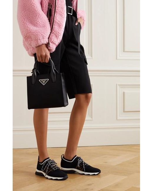 fendi stretch knit sneakers