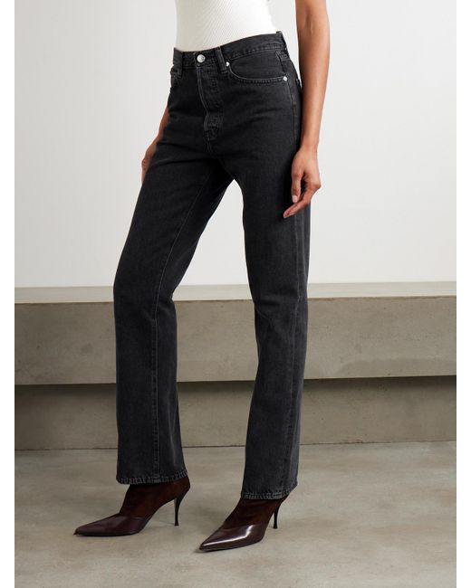 Jean Bootcut Taille Haute The Vertical FRAME en coloris Black