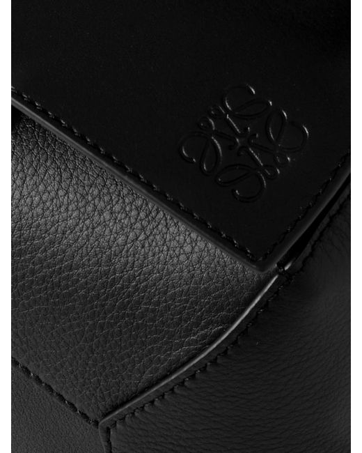 Loewe Black Puzzle Edge Small Textured-Leather Shoulder Bag