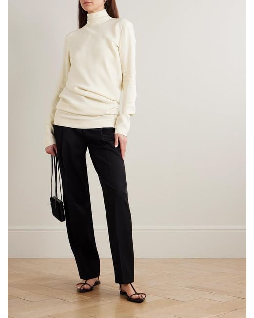 Totême  Natural Knitted Turtleneck Sweater