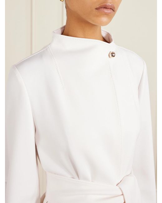 Max Mara Natural Belted Darted Scuba Jacket