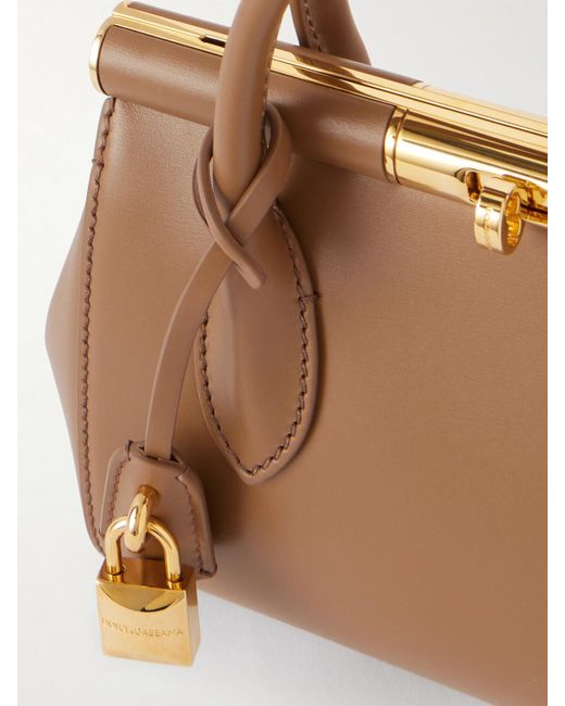 Dolce & Gabbana Brown Marlene Day Mini Tote Aus Leder