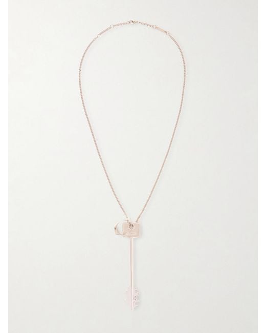Rabanne White Tone Crystal Necklace