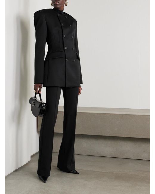 Wardrobe NYC Black Rhw Ponte Flared Pants