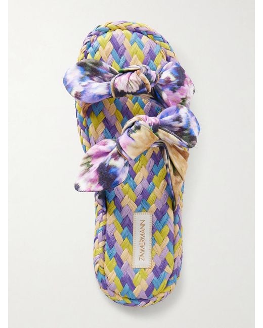 Zimmermann Multicolor Carousel Woven Slides
