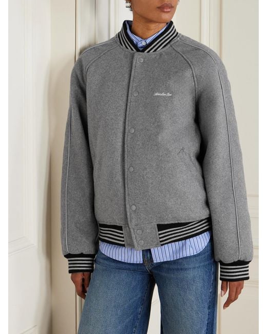 ジャケット・アウター Aime Leon Dore Wool Virsity Jacket / M Aimé Leon Dore Wool Varsity Jacket in Gray | Lyst