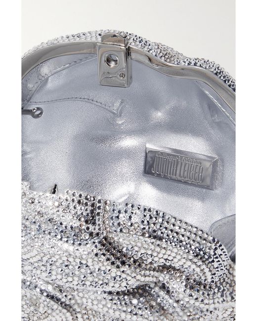 Judith Leiber Gray Rose Desiree Crystal-Embellished-Tone Clutch