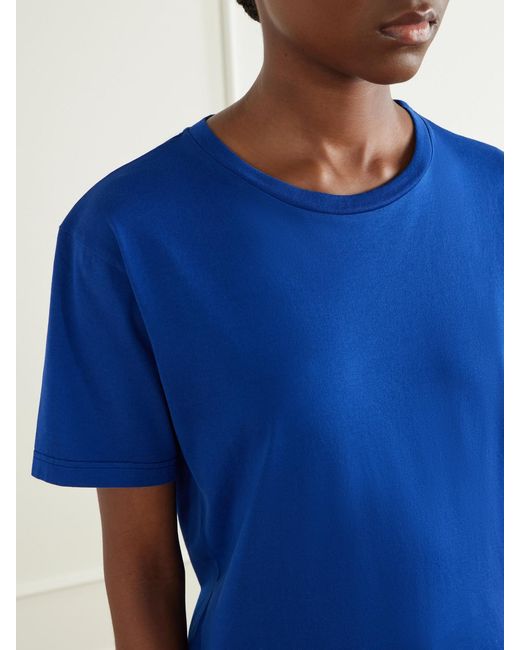 Rier Blue Cotton-Jersey T-Shirt