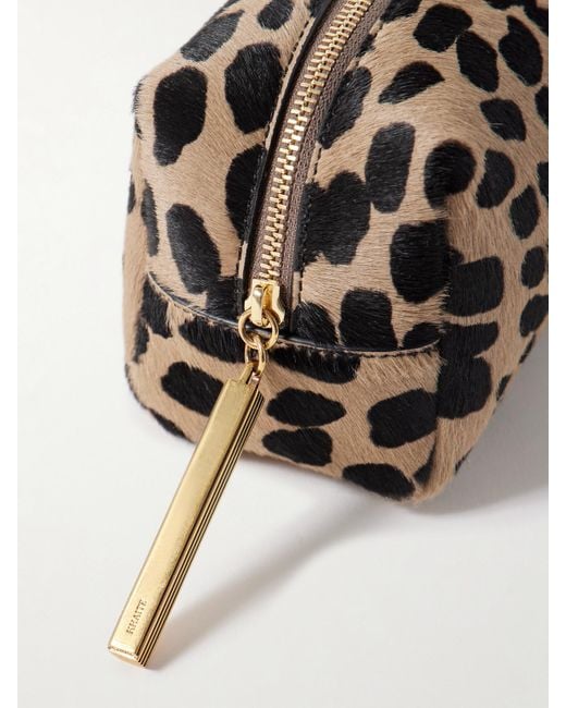 Khaite Multicolor Kye Leopard-Print Calf Hair Clutch