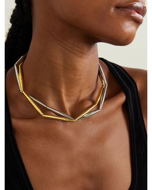 Tohum Design Natural Lumia Helia Vergoldete Und Versilberte Kette
