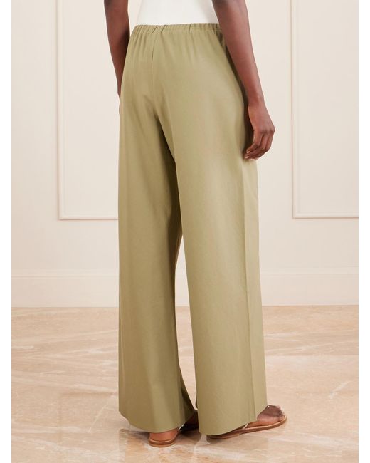 La Ligne Natural Colby Cotton-Poplin Wide-Leg Pants