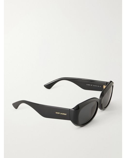 Saint Laurent Black Sl 868 Squared-Frame Acetate Sunglasses