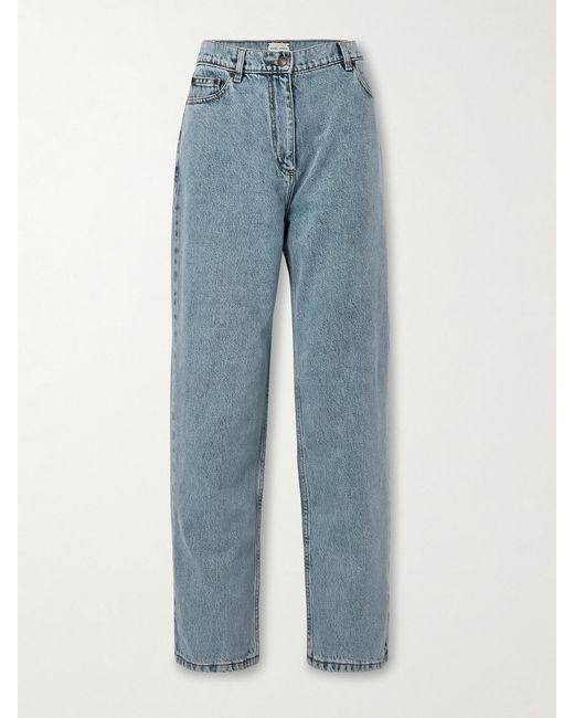 Magda Butrym Blue Straight-Leg Boyfriend Jeans