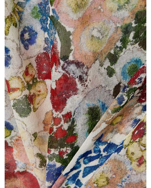 Khaite Metallic Tilly Floral-Print Silk-Chiffon Shorts