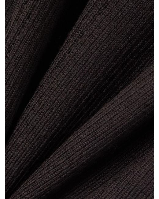 Gabriela Hearst Black Lucy Pointelle-Knit Wool Tank Top