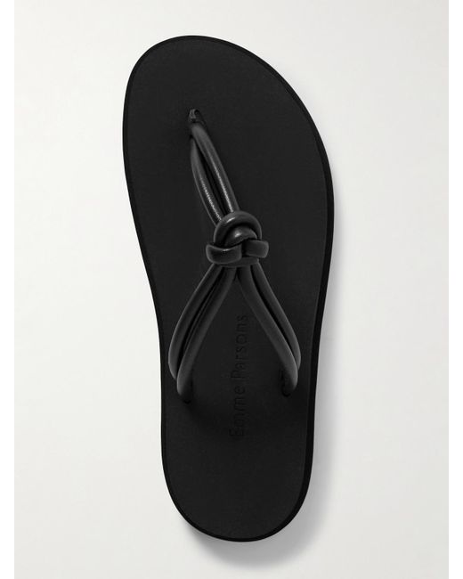 Emme Parsons Brown Knot Leather Flip Flops