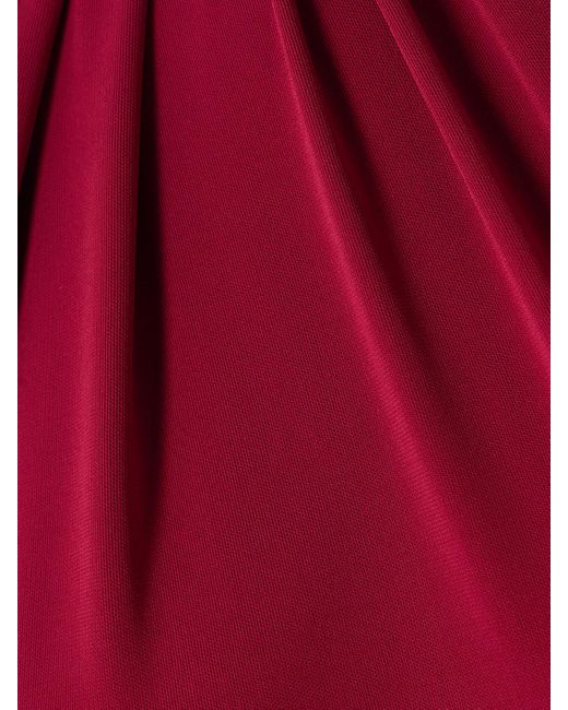 Courreges Red Asymmetrisches Midikleid Aus Strukturiertem Jersey Mit Cut-Out