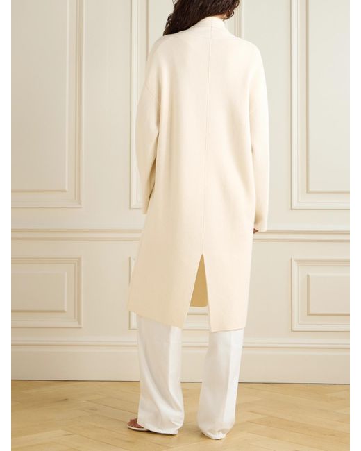 Allude White Cardigan Aus Einer Woll-Kaschmirmischung
