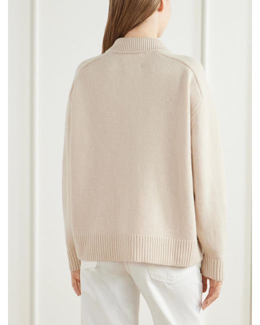 Citizens of Humanity Natural Agatha Wool And Cashmere-Blend Polo Sweater