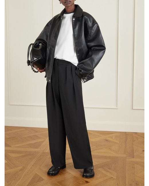 Tibi Black Perfect T Two-Tone Cotton-Jersey T-Shirt