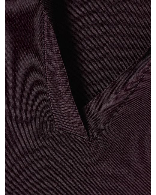Veronica de Piante Purple Ada Stretch-Knit Polo Shirt