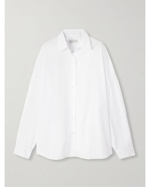 Dries Van Noten White Hemd Aus Baumwollpopeline