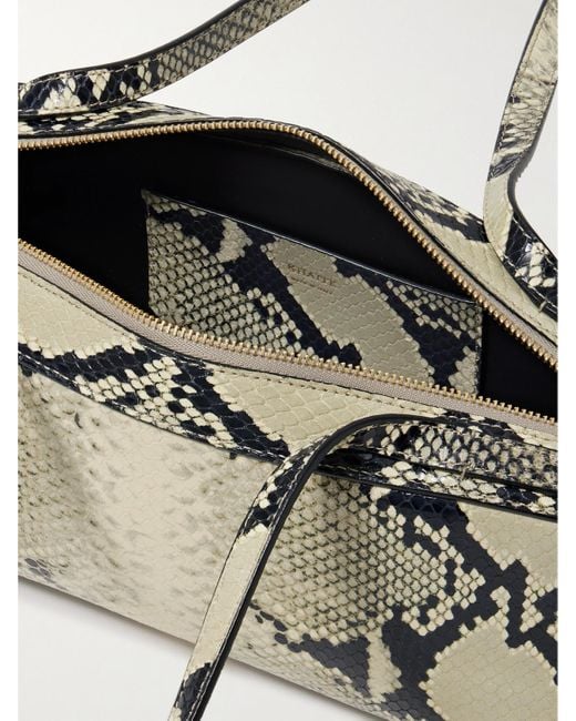 Khaite Metallic Simona Snake-Effect Leather Shoulder Bag