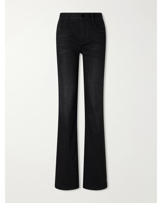Gucci Black Mid-Rise Flared Jeans