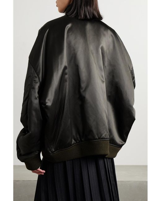 Halfboy Black Oversized Embroidered Padded Shell Bomber Jacket