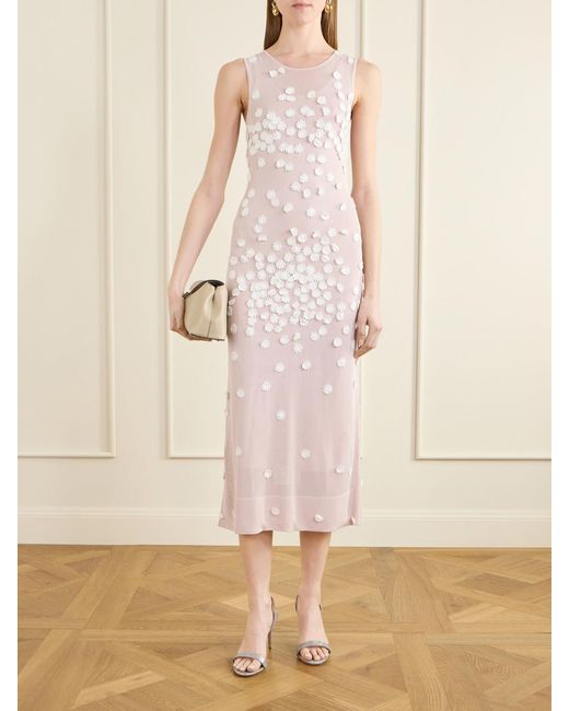 Altuzarra Pink Nelly Embellished Jersey Maxi Dress