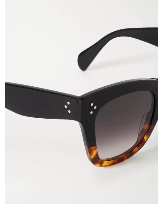 Céline Black Oversized Cat-Eye Acetate Sunglasses