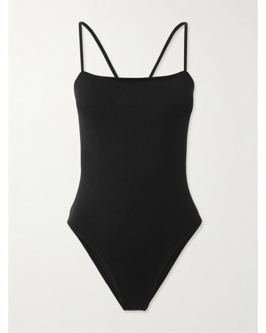 Eres Black Dandy Bow-Detailed Open-Back Swimsuit