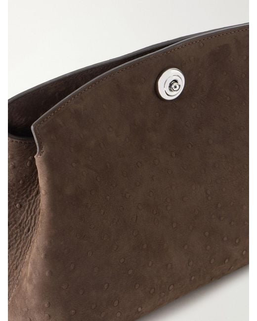Liffner Brown Pushlock Leather Pouch
