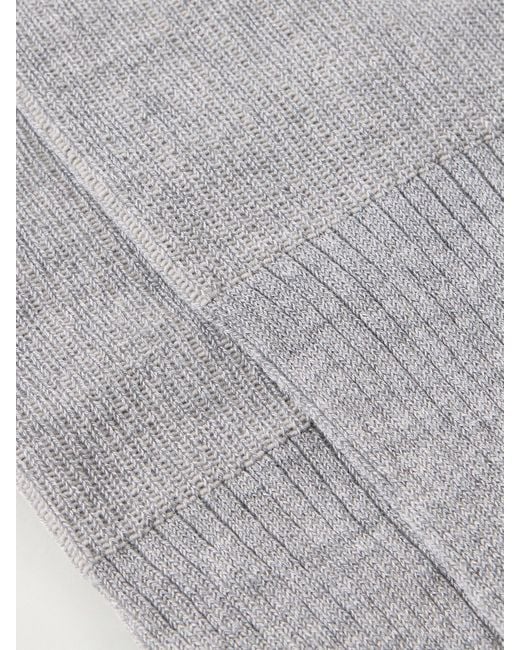 CDLP White Set Of Six Ribbed Cotton-Blend Socks